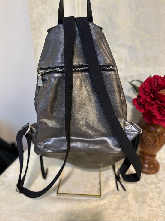 Rebecca Minkoff Julian Metallic Nylon Backpack with Silver Hardware main image 11